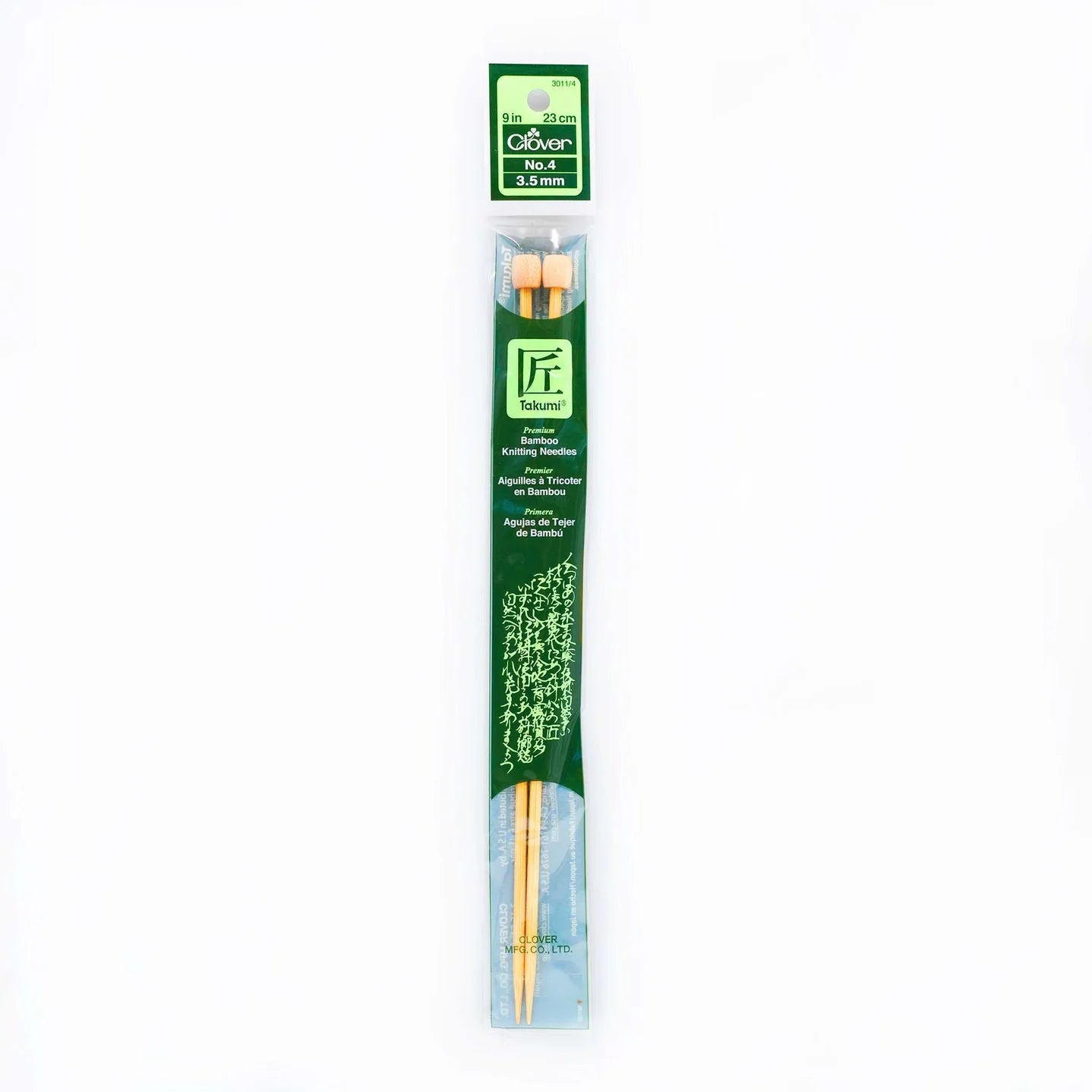 Bamboo No. 4 9 inch Knitting Needles